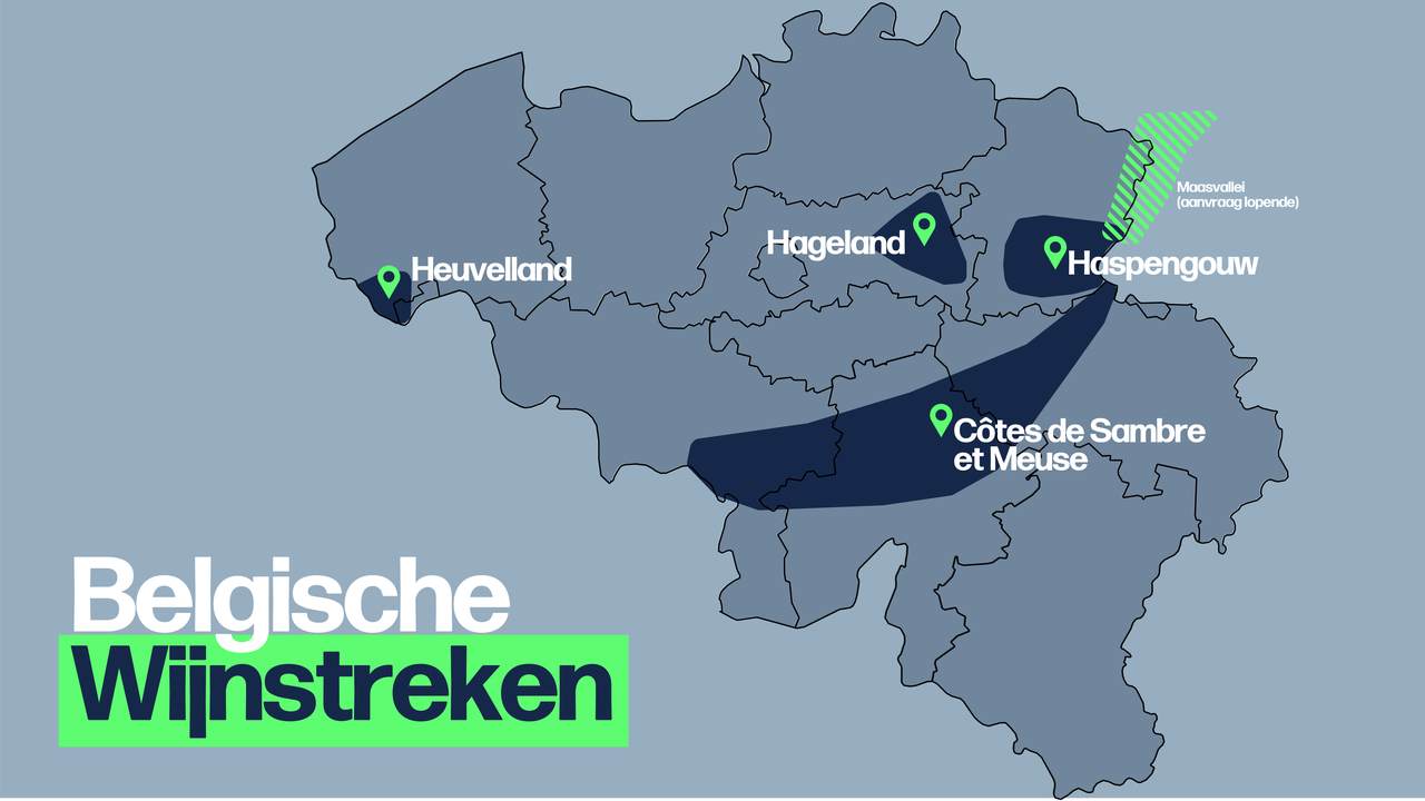 Belgische Wijnstreken (bron: VRT.be)